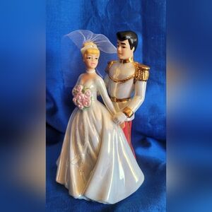 Disney's Cinderella & Prince Elegant Bride and Groom Cake Topper